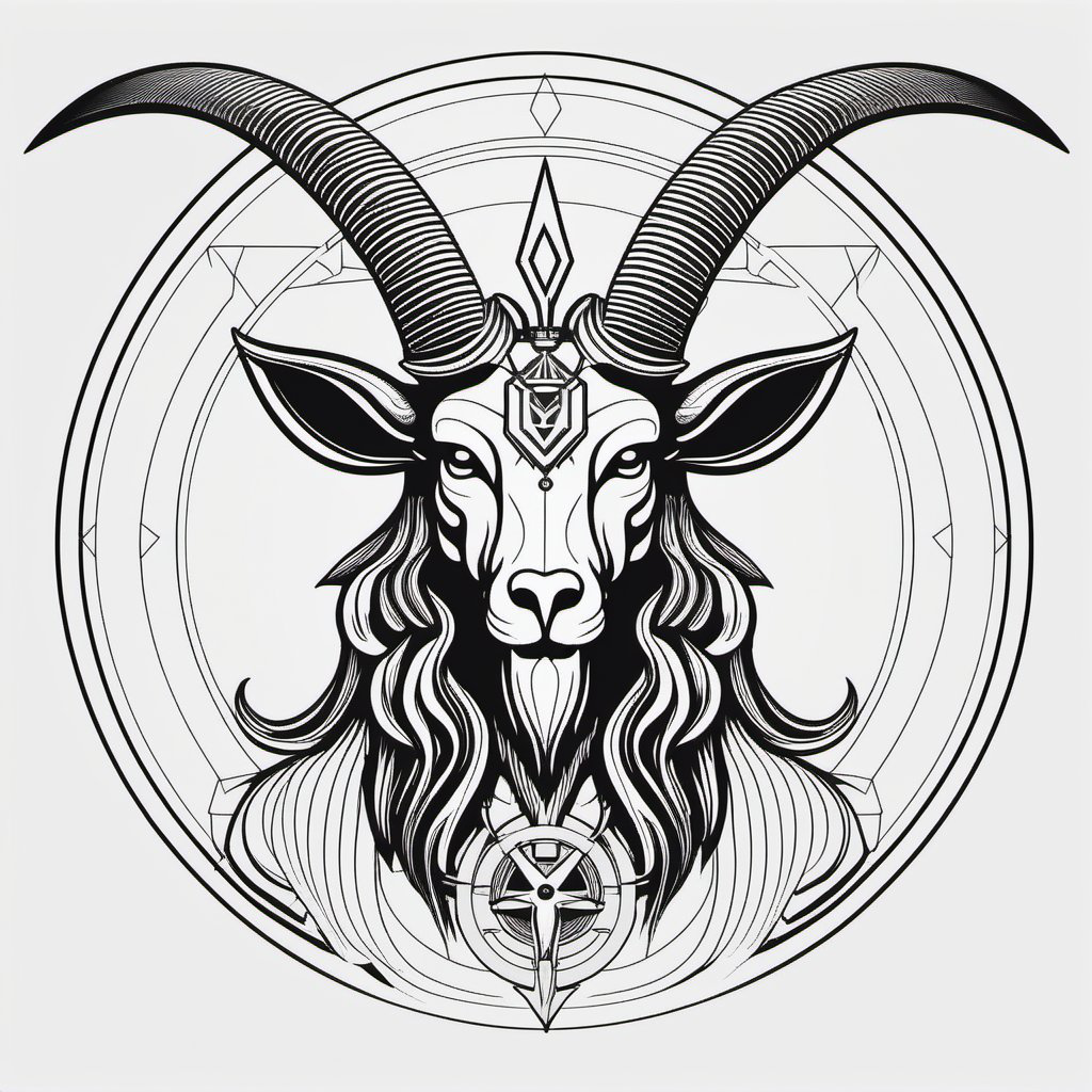 baphomet line drawing